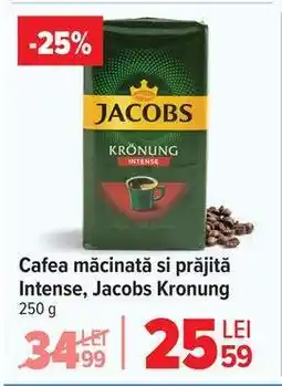 Carrefour Cafea măcinată și prăjită Intense, Jacobs Kronung Ofertă