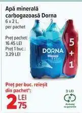 Carrefour Apa minerală carbogazoasă Dorna Ofertă