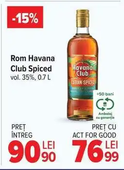 Carrefour Rom Havana Club Spiced Ofertă