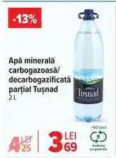 Carrefour Apă minerală carbogazoasă/decarbogazificată parțial Tușnad 2L Ofertă