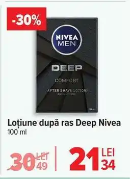 Carrefour Loțiune după ras Deep, Nivea Ofertă