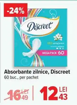 Carrefour Absorbante zilnice, Discreet Ofertă