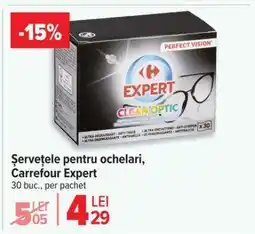 Carrefour Șervețele pentru ochelari, Carrefour Expert Ofertă
