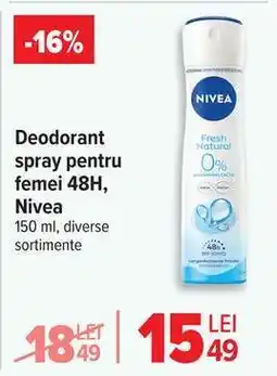 Carrefour Deodorant spray pentru femei 48h Nivea Ofertă