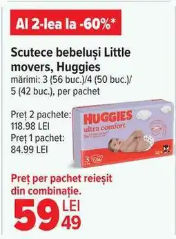 Carrefour Scutece bebeluși Little Movers, Huggies Ofertă