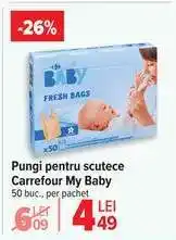 Carrefour Pungi pentru scutece, Carrefour My Baby Ofertă