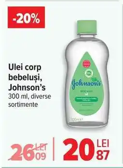 Carrefour Ulei corp bebeluși, Johnson’s Ofertă