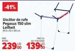 Carrefour Uscător de rufe Pegasus 150 slim Leifheit Ofertă
