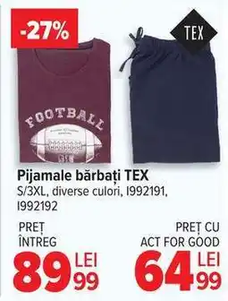 Carrefour Pijamale bărbați TEX Ofertă