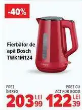 Carrefour Fierbător de apă Bosch TWK1M124 Ofertă