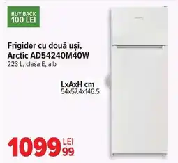 Carrefour Frigider cu două uși Arctic AD54240M40W Ofertă