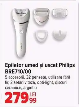 Carrefour Epilator umed și uscat Philips BRE710/00 Ofertă