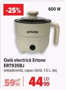 Carrefour Oală electrică Ertone ERT935BJ Ofertă