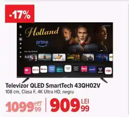 Carrefour Televizor QLED SmartTech 43QH02V Ofertă