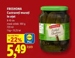Lidl FRESHONA Castraveţi murați în oţet Ofertă