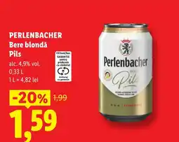 Lidl PERLENBACHER Bere blondǎ Pils Ofertă