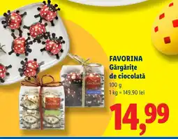 Lidl FAVORINA Gărgăriţe de ciocolată Ofertă