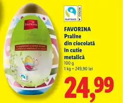 Lidl FAVORINA Praline din ciocolată în cutie metalică Ofertă