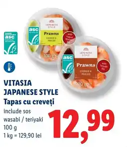 Lidl VITASIA JAPANESE STYLE Tapas cu creveţi Ofertă