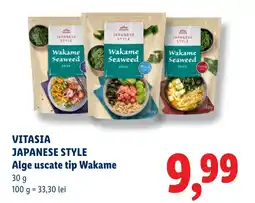 Lidl VITASIA JAPANESE STYLE Alge uscate tip Wakame Ofertă