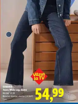 Lidl ESMARA Jeans Wide Leg, damă Ofertă