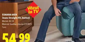 Lidl ESMARA MEN Jeans Straight Fit, bărbați Ofertă