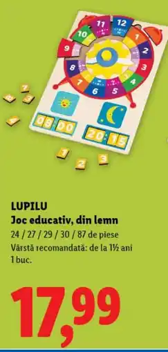 Lidl LUPILU Joc educativ, din lemn Ofertă