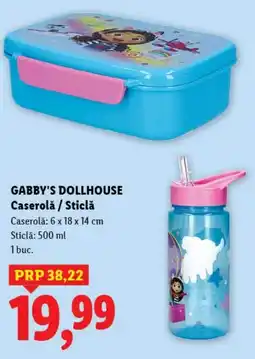 Lidl GABBY'S DOLLHOUSE Caserolǎ / Sticlǎ Ofertă