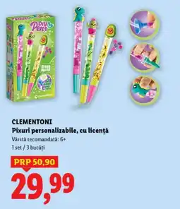 Lidl CLEMENTONI Pixuri personalizabile, cu licență Ofertă