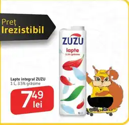 Supeco Lapte integral ZUZU Ofertă