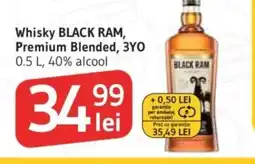 Supeco Whisky BLACK RAM, Premium Blended, 3YO Ofertă