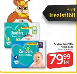 Supeco Scutece PAMPERS Active Baby Ofertă