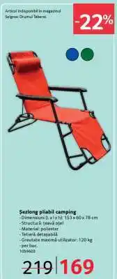 Selgros Șezlong pliabil camping Ofertă