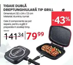 Selgros TIGAIE DUBLĂ DREPTUNGHIULARĂ TIP GRILL Ofertă