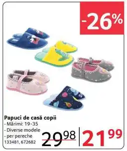 Selgros Papuci de casă, copii Ofertă