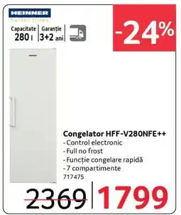 Selgros Congelator HFF-V280NFE++ Ofertă