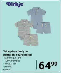 Selgros Set 4 piese body cu pantaloni scurți băieți Ofertă