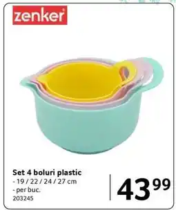 Selgros Set 4 boluri plastic Ofertă