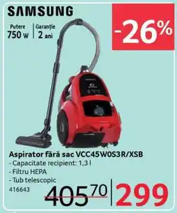 Selgros Aspirator fără sac VCC45W0S3R/XSB Ofertă