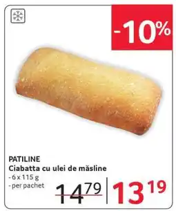 Selgros PATILINE Ciabatta cu ulei de măsline Ofertă