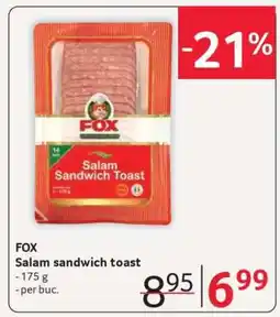 Selgros FOX Salam sandwich toast Ofertă