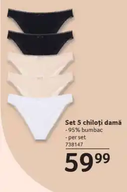 Selgros Set 5 chiloți damă Ofertă