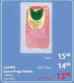 Selgros CAMPIS Șuncă Praga feliată Ofertă
