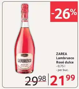 Selgros ZAREA Lambrusco Rosé dulce Ofertă