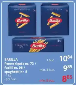 Selgros BARILLA Penne rigate nr. 73 / fusilli nr. 98 / spaghetti nr. 5 Ofertă