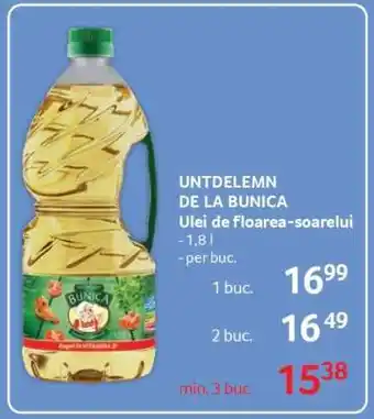 Selgros UNTDELEMN DE LA BUNICA Ulei de floarea-soarelui Ofertă