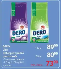 Selgros DERO 2în1 Detergent pudră pentru rufe Ofertă