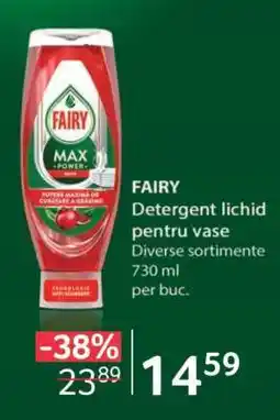 Selgros FAIRY Detergent lichid pentru vase Ofertă