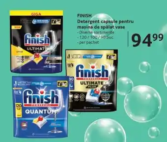 Selgros FINISH Detergent capsule pentru mașina de spălat vase Ofertă