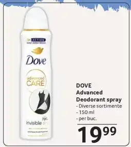 Selgros DOVE Advanced Deodorant spray Ofertă